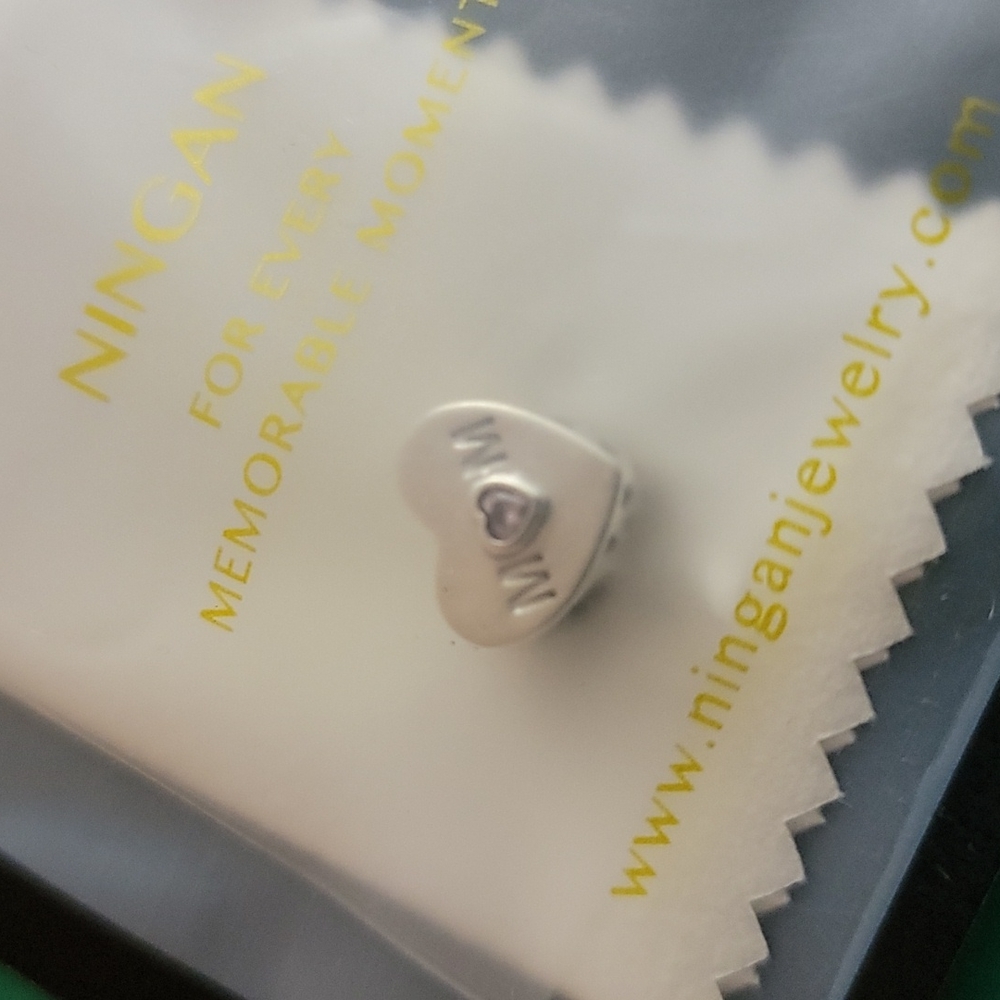 Sterling Silver Mom charm